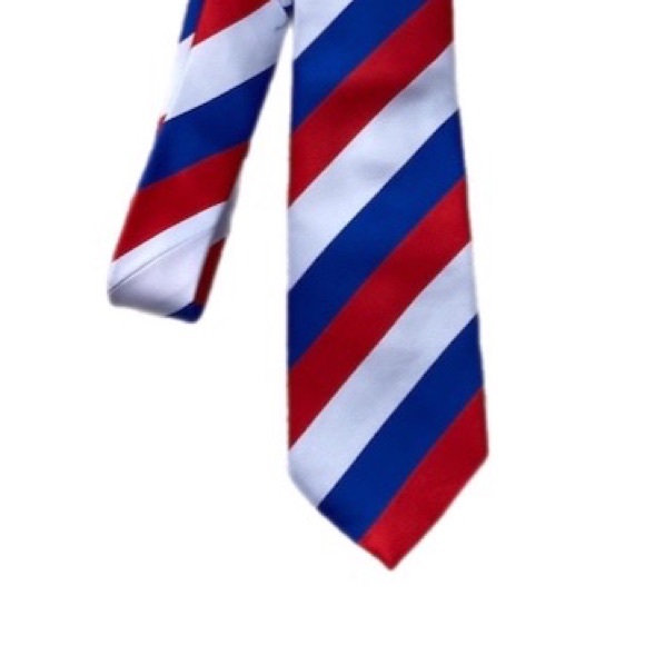 USA 100% Silk Patriotic Tie Red White & Blue 🇺🇸 - Picture 5 of 6